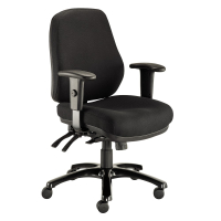 Eurotech 24/7 24-Hour Fabric Mid-Back High-Performance Task Chair (Shown in Black)