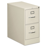 HON 2-Drawer 26.5" Deep Vertical File Cabinet, Letter Size (Shown in Light Grey)