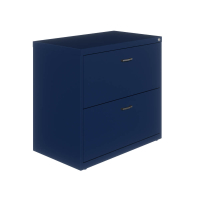 Hirsh SOHO 2-Drawer 30" Wide Arc Pull Lateral File Cabinet, Navy