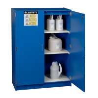 Just-Rite 24150 Wood Laminate Two Door Corrosives Acids Safety Cabinet, Forty-Nine 2-1/2 Liter Bottles, Blue