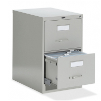 Global 25-250 2-Drawer 25" Deep Vertical File Cabinet, Legal (Shown in Light Grey)