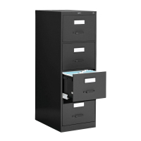 Global 25-450 4-Drawer 25" Deep Vertical File Cabinet, Legal (Shown in Black)