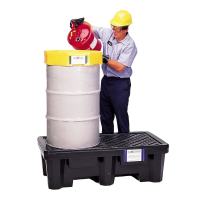 Ultratech Economy Spill Pallets, 66 Gallons (2-drum model, example of application)