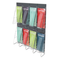 Deflect-o Stand Tall 24" H 8-Compartment Wall-Mount Literature Display