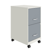 Hirsh SOHO 2-Drawer 18" Deep Smart Vertical File Cabinet With Casters, Letter