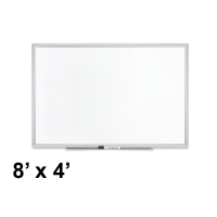 Quartet 2548 Premium DuraMax 8 ft. x 4 ft. Silver Frame Porcelain Magnetic Whiteboard