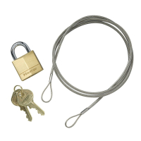 Justrite Anchoring Cable Kit & Padlock For Cease-Fire Cigarette Receptacles