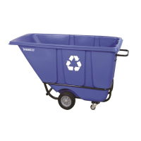 Wesco 1/2 S850BLRC 850 lb Load Poly Recycle Tilt Cart Dump Truck, Blue