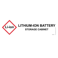 Just-Rite 29018 Lithium Label for Hazardous Material Cabinets