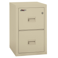 FireKing Turtle 2-Drawer 22" Deep 1-Hour Rated Fireproof File Cabinet, Letter & Legal (Shown in Parchment)