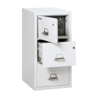 FireKing Safe-In-A-File 3-Drawer 31" Deep 1-Hour Rated Fireproof File Cabinet, Legal - Shown in Arctic White