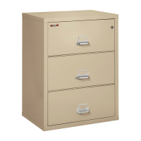 FireKing 3-Drawer 31" Wide 1-Hour Rated Lateral Fireproof File Cabinet - Shown in Parchment