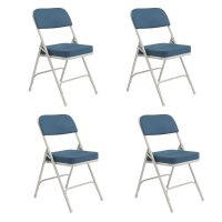 NPS 2300 Series Fabric Cushion Double Hinge Folding Chair, 2-Pack (Shown in Blue)