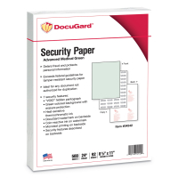 DocuGard 8-1/2" x 11", 24lb, 500-Sheets, Green Medical Security Paper