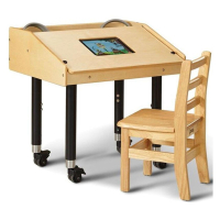 Jonti-Craft 27" W x 21" D Single Tablet Mobile Table