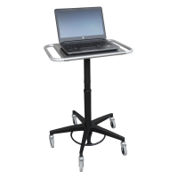 Omnimed Adjustable Laptop Transport Stand with Stainless Steel Top