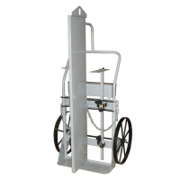 Justrite 600 lb Firewall & Tool Box Double Cylinder Hand Trucks (Shown with 20" Steel Wheels)