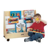 Jonti-Craft Small Pick-a-Book Mobile Display Stand (example of use)