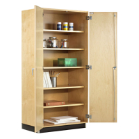 Diversified Woodcrafts 48" W Oak Door Classroom Storage Cabinet