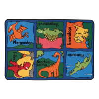 Carpets for Kids Dino-Mite 3' x 4' 6" Rectangle Classroom Rug