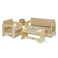 Jonti-Craft 4-Piece Classroom Seating Set with Tables, Wheat