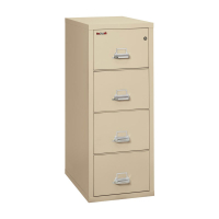 FireKing 4-Drawer 31" Deep 1-Hour Rated Fireproof File Cabinet, Legal - Shown in Parchment