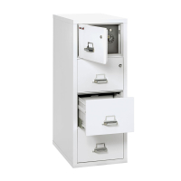 FireKing Safe-In-A-File 4-Drawer 31" Deep 1-Hour Rated Fireproof File Cabinet, Legal (Shown in Arctic White)