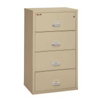 FireKing 4-Drawer 31" Wide 1-Hour Rated Lateral Fireproof File Cabinet - Shown in Parchment