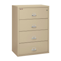 FireKing 4-Drawer 38" Wide 1-Hour Rated Lateral Fireproof File Cabinet - Shown in Parchment