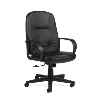 Global Arno 4003 High-Back Bonded Leather Office Chair. Shown in Black