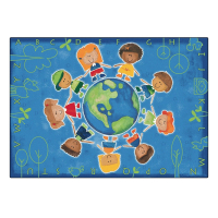 Carpets for Kids Give the Planet a Hug Alphabet Rectangle Classroom Rug