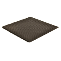 NoTrax Skymaster HD 3' x 3' Rubber Back Modular Anti-Fatigue Floor Mat, Black