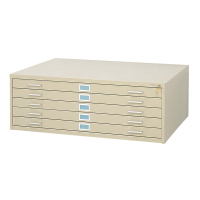 Safco 5-Drawer Flat File Cabinet for 42" x 30" Sheets (Shown in Sand)