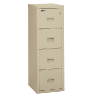 FireKing Turtle 4-Drawer 22" Deep 1-Hour Rated Fireproof File Cabinet, Letter & Legal (Shown in Parchment)