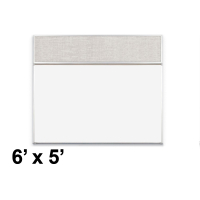 Best-Rite Style-C 6 x 5 Combo-Rite Tackboard and Porcelain Magnetic Combination Whiteboard (Shown in Sterling)