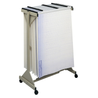 Safco Vertical Hanging File Mobile Stand for 24" - 42" W Sheets, Sand