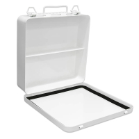 Durham Steel 508-43 9-1/8" x 2-11/16" x 9-1/2" Horizontal First Aid Kit Box With Carrying Handle