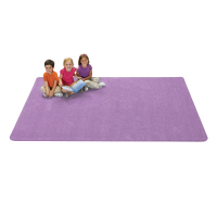 Carpets for Kids KIDply Soft Solids Rectangle Classroom Rug, Lilac