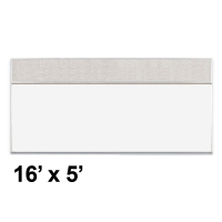 Best-Rite Style-C 16 x 5 Combo-Rite Tackboard and Porcelain Magnetic Combination Whiteboard (Shown in Sterling)