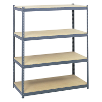 Safco 33" D x 69" W x 84" H 4-Shelf Archival Steel and Particleboard Shelving Unit