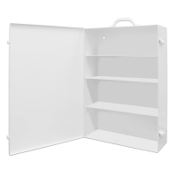 Durham Steel 4-Shelf First Aid Cabinet Box With Carrying Handle & Wall Mount