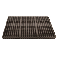 NoTrax Cushion-Ease 3' x 5' Rubber Drainage Modular Anti-Fatigue Floor Mat, Black