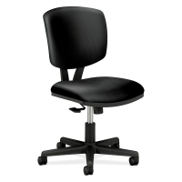 HON Volt Swivel-Tilt Leather Task Chair, Black