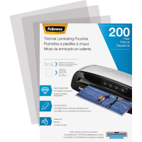 Fellowes 3 Mil Letter-Size Laminating Pouches, 200/Pack
