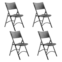 NPS 600 Series Plastic Folding Chair, 4-Pack (Shown in Black)