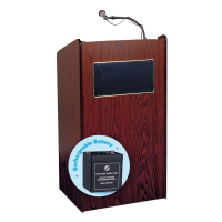 Oklahoma Sound Aristocrat Wireless Sound System Lectern, Battery (Shown in Mahogany)