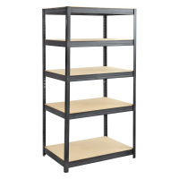 Safco 72" H 5-Shelf Boltless Steel and Particleboard Shelving Units