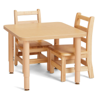 Jonti-Craft Purpose Plus 24" W Square Height Adjustable Laminate Preschool Table (Chairs Not Included)