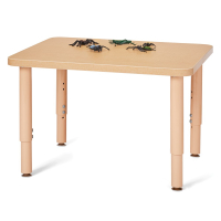 Jonti-Craft Purpose Plus 30" W x 24" D Height Adjustable Laminate Preschool Table