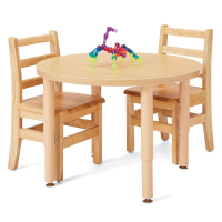 Jonti-Craft Purpose Plus 30" W Round Height Adjustable Laminate Preschool Table (Chairs Not Included)